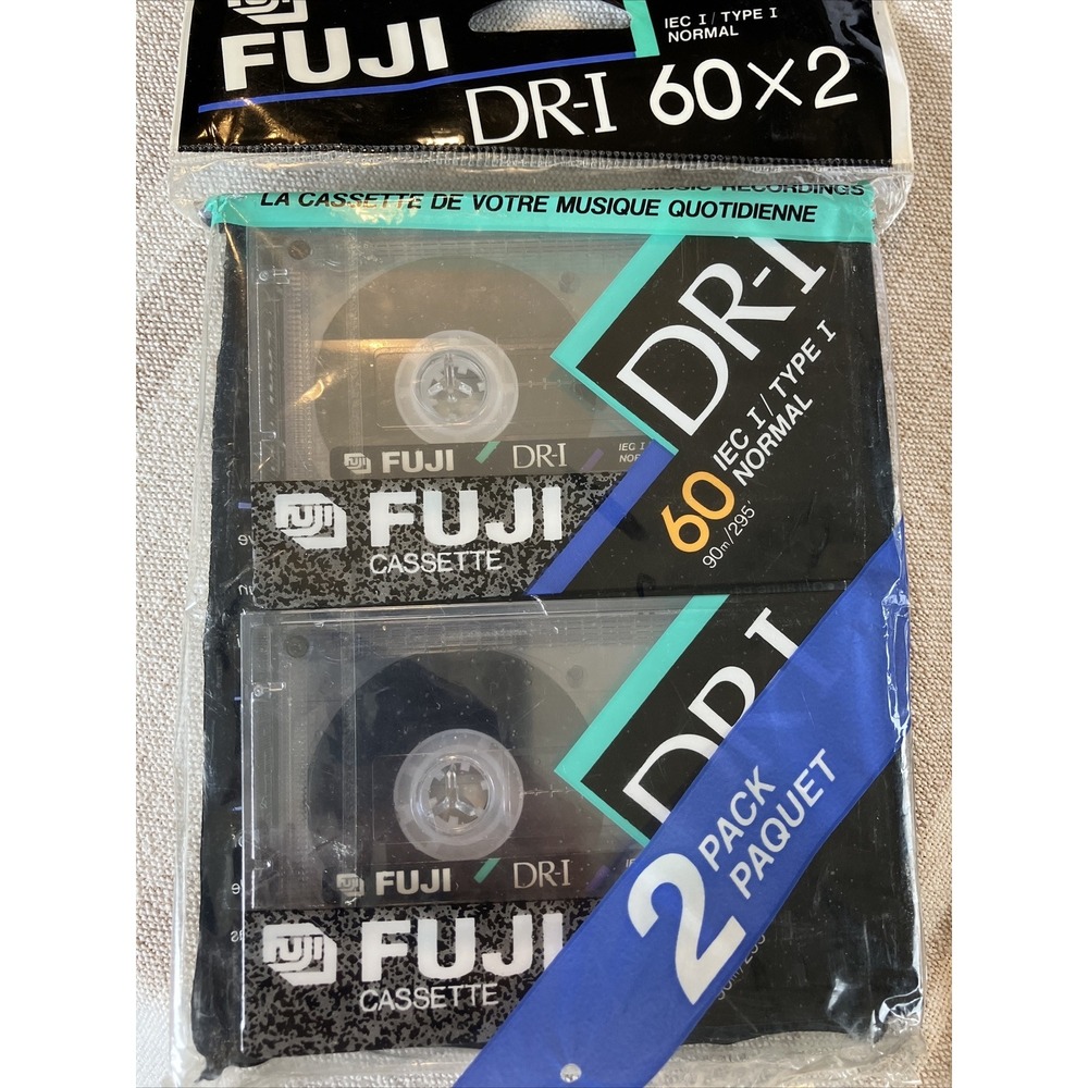 FUJI Normal Bias DR-I 60‎ Audio Cassette 2-Pack Extraslim Case New Sealed